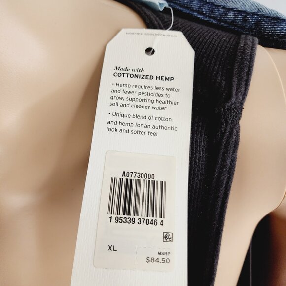 Levi's Warm Sutter Hooded Overshirt Navy XL OverSized Cottonized Hemp NWT - Picture 15 of 16